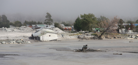 scene of devastation in Chaiten