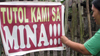 Sign protesting against mine in the Philippines